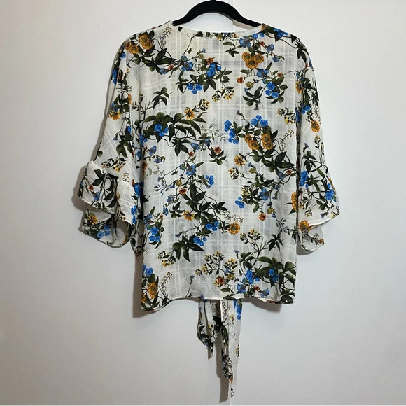 Tamara H women’s blue floral fairycore bohemian blouse - Picture 6 of 10